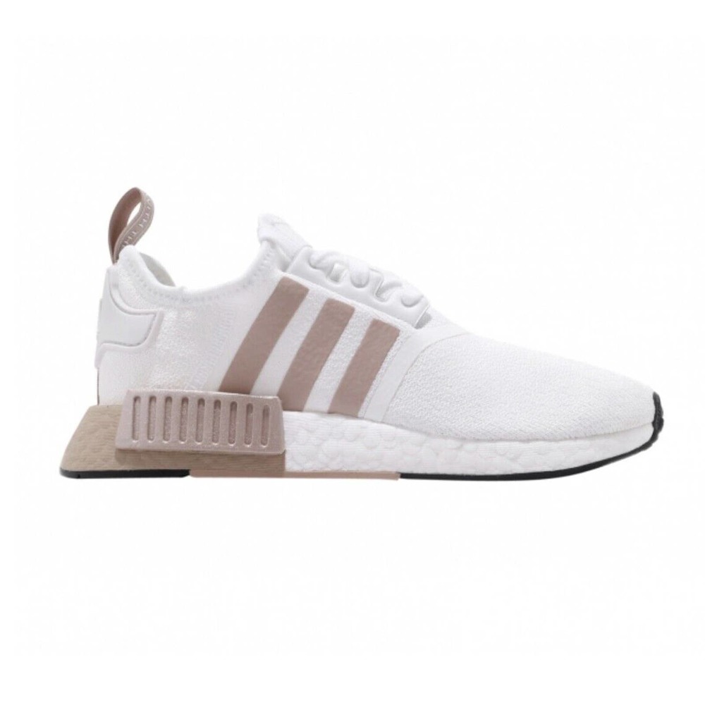 Adidas NMD R1 Boost Women Casual Running Shoe White Athletic Sneaker Trainer - Picture 1 of 11